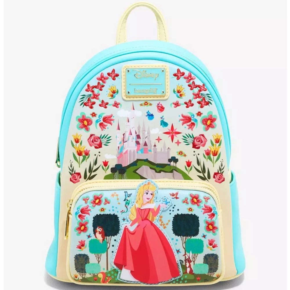 CLEARANCE - *RARE* Loungefly Disney Sleeping Beauty Floral Aurora Mini Backpack